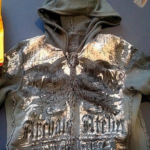 Affliction zip up hoodie